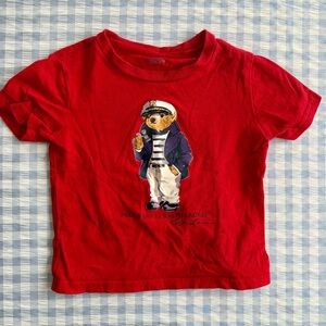 Ralph Lauren Red Polo Bear T-Shirt, 18M